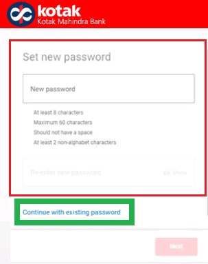Kotak Bank Net Banking Forgot Login Password in hindi