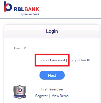 RBL इंटरनेट बैंकिंग लॉगिन पासवर्ड कैसे रिसेट करें