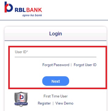 rbl bank net banking first time login in hindi