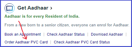 Order Aadhar PVC Card in Hindi