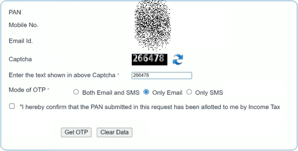 E-PAN PDF Download with Email Id OTP Verify